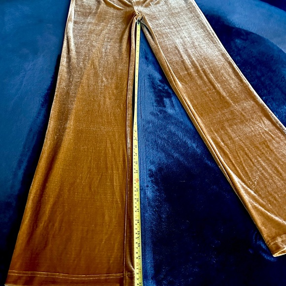 Hansen & Gretel Honey Mustard Velvet Flared Trousers - Picture 3 of 16